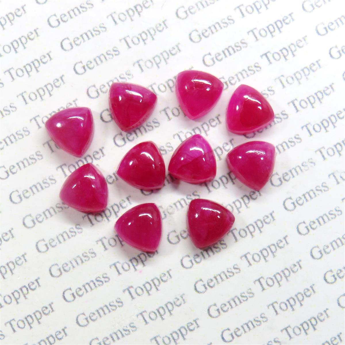 Ruby 10x10 mm Trillion Cabochon